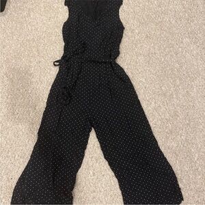 Old Navy Black and White Polka Dot Jumpsuit